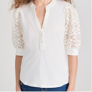 Veronica Beard Coralee top off white L